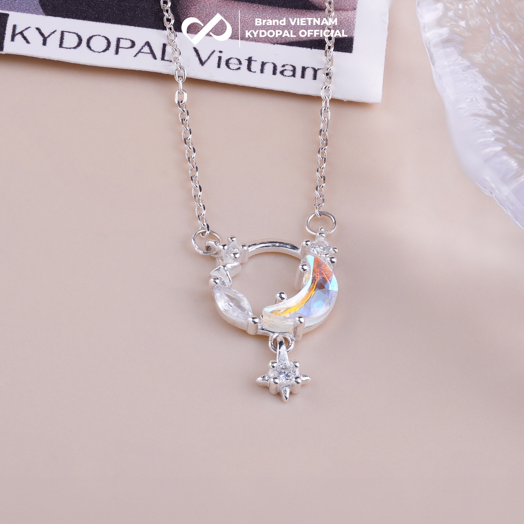 Ảnh Dây chuyền bạc nữ KYDOPAL đính đá cao cấp trang sức 925 cá tính - PAL9A9C2 2