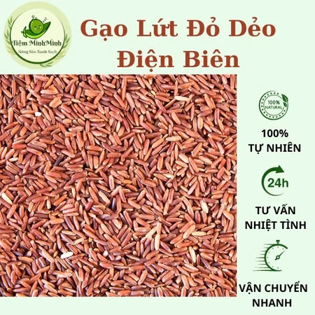 Gạo Lứt Đỏ Dẻo Điện Biên, Gạo Lứt Đỏ, Gạo Lứt Điện Biên Tốt Cho Sức Khỏe Hỗ Trợ Giảm Cân 500g-1kg