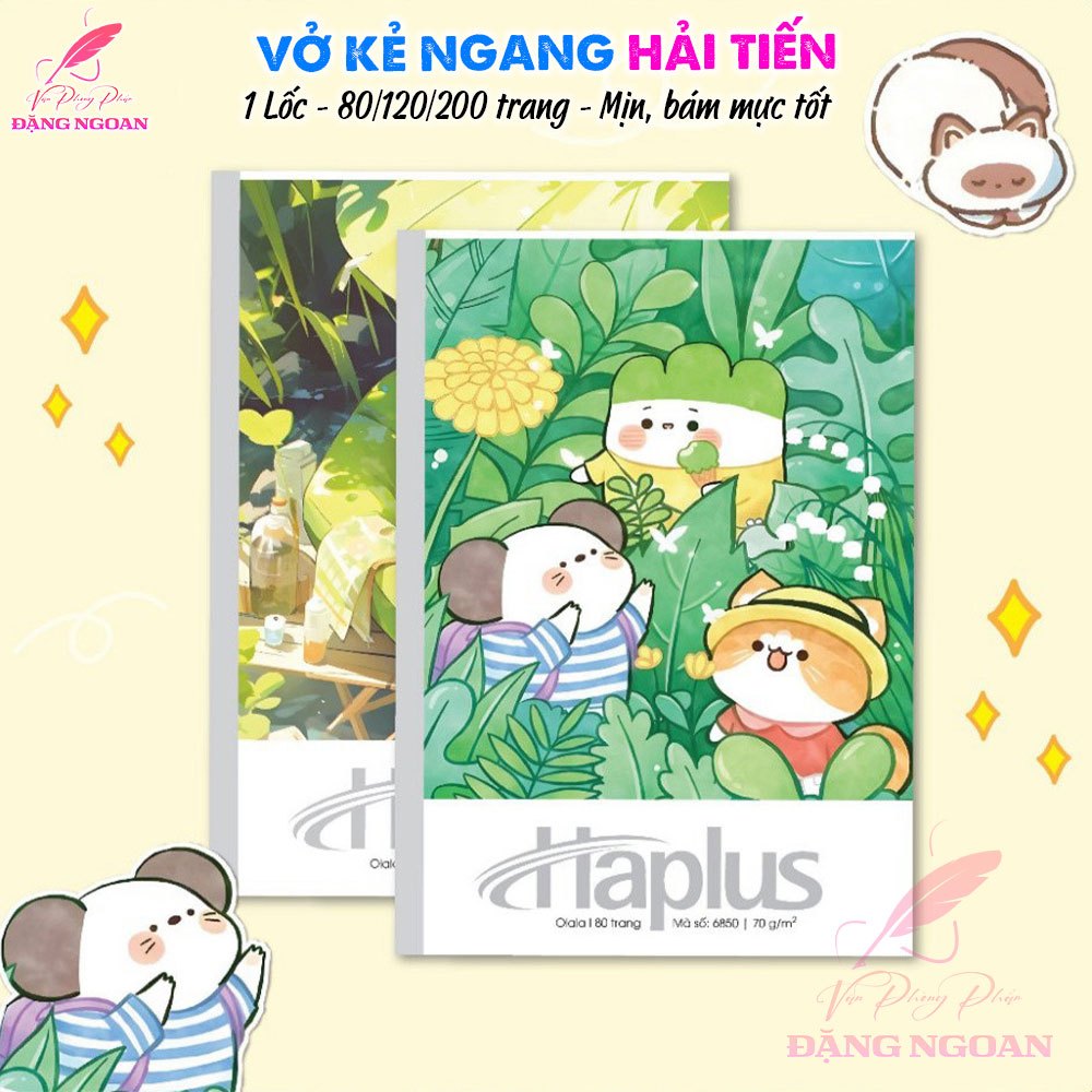 [1 Lốc] Vở kẻ ngang HẢI TIẾN Haplus - OLALA | Giấy 70g/m² | Mịn, bám ...