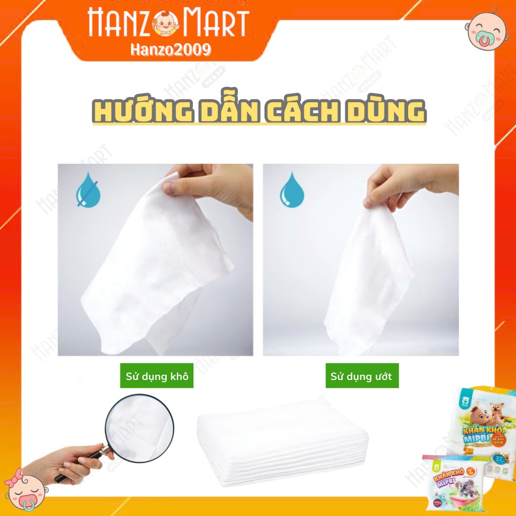Khăn vải khô đa năng cao cấp Mipbi 260g / 300g / 400g / 500g / 600g / 900g