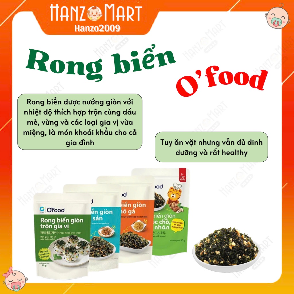 Rong biển rắc cơm cho bé ăn dặm Hàn Quốc 12m+ - hanzo2009