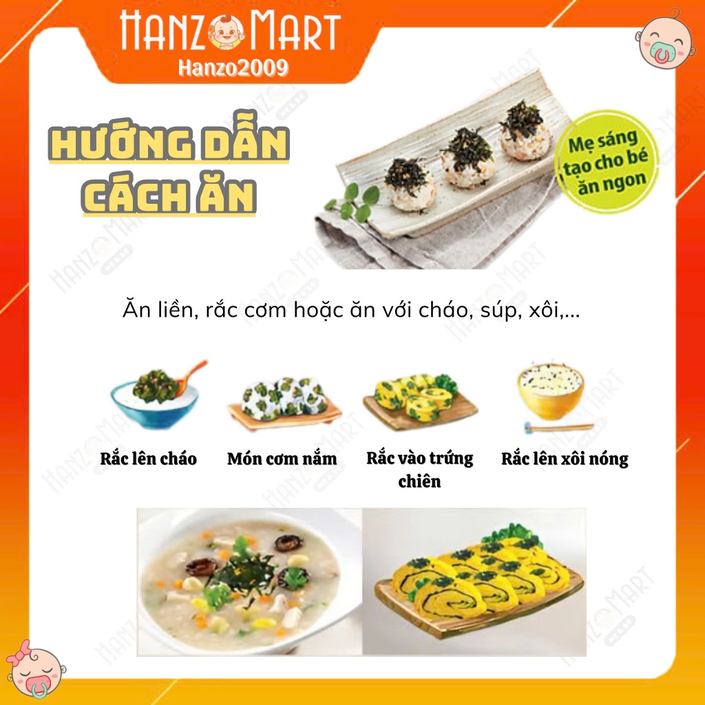 Rong biển rắc cơm cho bé ăn dặm Hàn Quốc 12m+ - hanzo2009