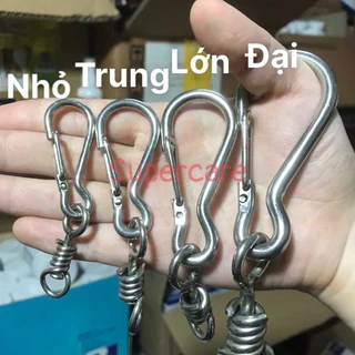 ( GIÁ RẺ ) - Móc Khoá Inox Đa Dụng Có Chốt Xoắn & Không Chốt Xoắn giá rẻ