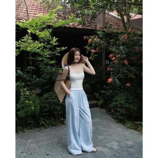 Quần Ống Rộng Kẻ Sọc Cạp Chun Chất Liêu Cotton Cao Cấp Phong Cách Năng Động Trẻ Trung