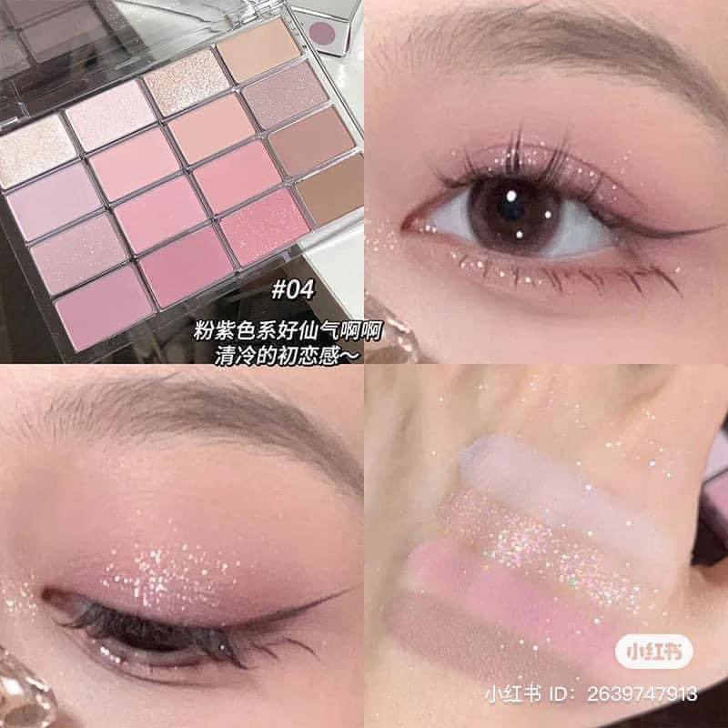 Phấn Mắt Wakemake 04 Lavender Blurring 16 Ô Wake Make Soft Blurring Eye  Palette 14g