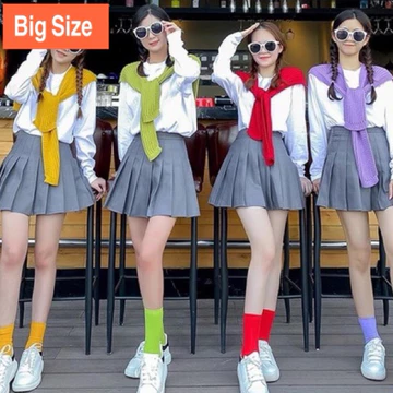 chân váy bigsize nữ CHÂN VÁY TENNIS BIGSIZE 60-95kg màu xám