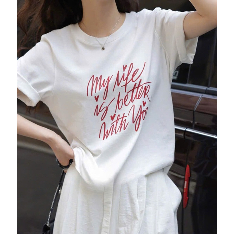 Áo thun nữ cotton in hình, Áo thun trắng in hình thời trang JULYfashion, Áo phong nữ tay ngắn chất cotton 4 chiều đẹp