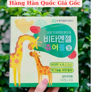 Kẹo Canxi hươu cao cổ hộp 180 viên của Hàn Quốc tăng chiều cao tối ưu cho bé