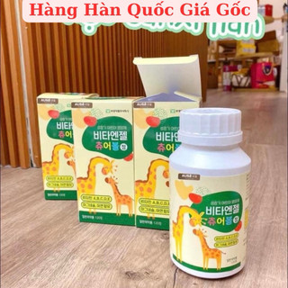 Kẹo Canxi hươu cao cổ hộp 180 viên của Hàn Quốc tăng chiều cao tối ưu cho bé