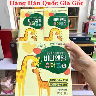 Kẹo Canxi hươu cao cổ hộp 180 viên của Hàn Quốc tăng chiều cao tối ưu cho bé