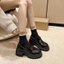 Giày loafer nữ mũi tròn chất nhẹ êm đế cao 5cm thời trang hottrend P-005