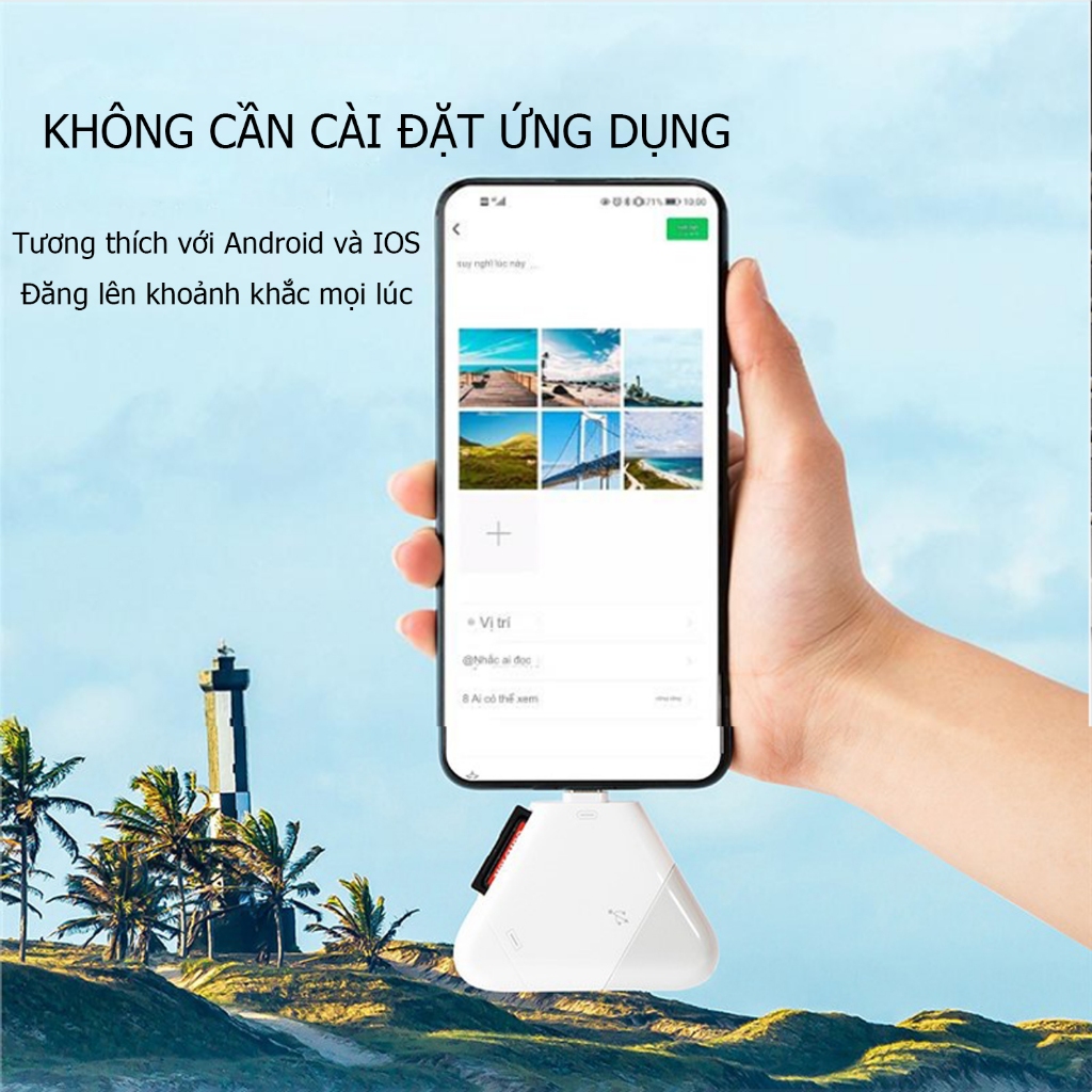 Đầu đọc thẻ đa năng 3 chân cắm dành cho điện thoại máy tính laptop - ảnh 3