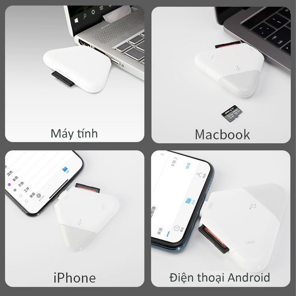 Đầu đọc thẻ đa năng 3 chân cắm dành cho điện thoại máy tính laptop - ảnh 8