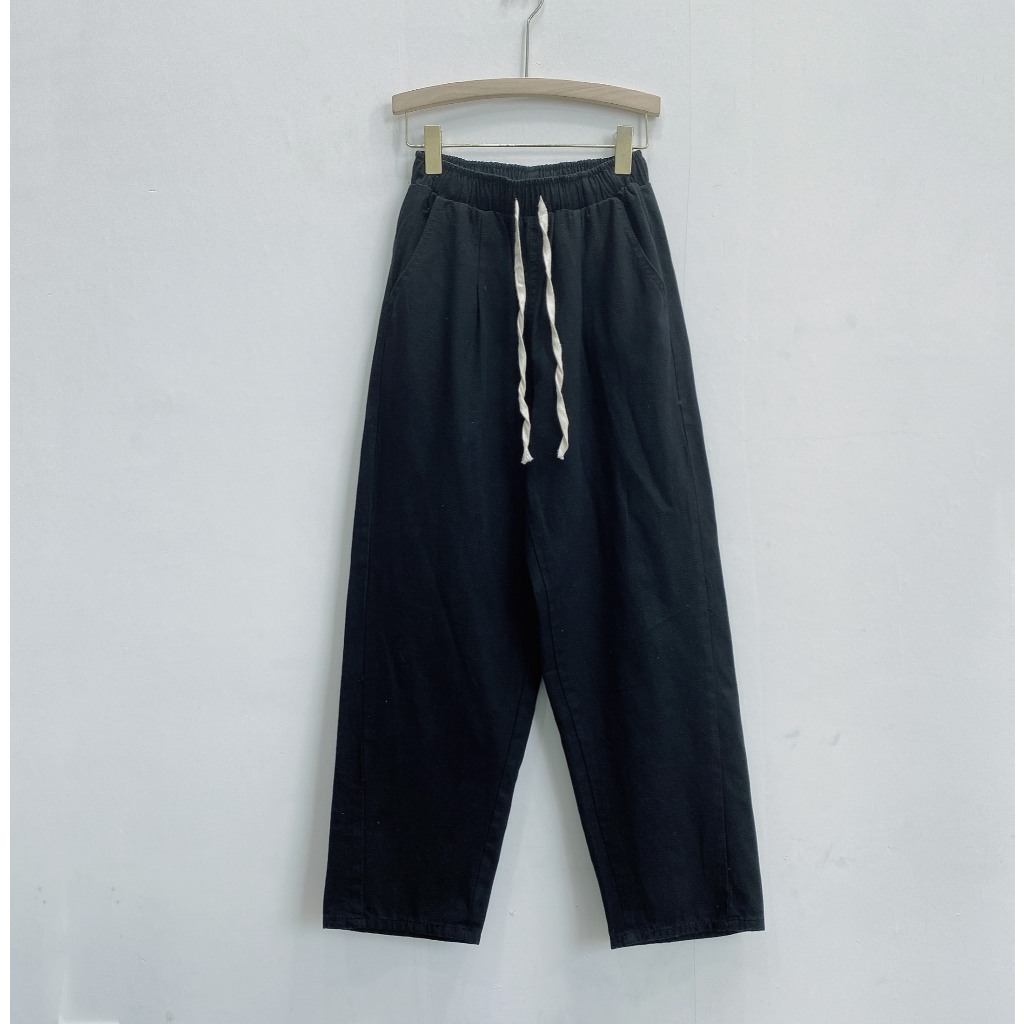 Quần Baggy Bigsize Lưng Thun Vải Kaki  From Chuẩn Dành Cho Nữ Chubby Che Khuyết Điểm Q521