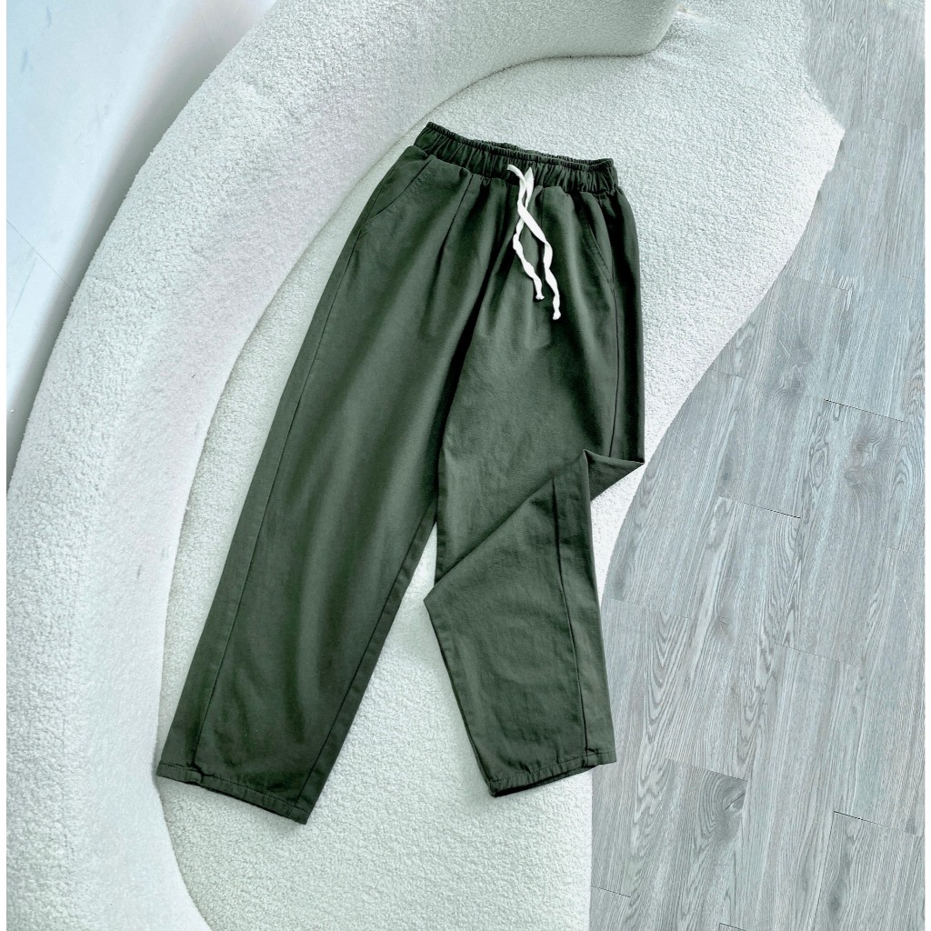 Quần Baggy Bigsize Lưng Thun Vải Kaki  From Chuẩn Dành Cho Nữ Chubby Che Khuyết Điểm Q521
