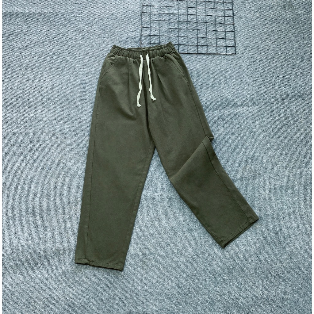 Quần Baggy Bigsize Lưng Thun Vải Kaki  From Chuẩn Dành Cho Nữ Chubby Che Khuyết Điểm Q521