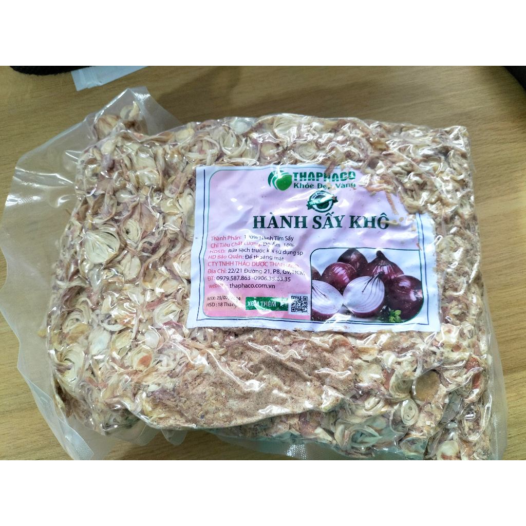 1KG HÀNH TÍM THÁI LÁT SẤY KHÔ - DRIED SHALLOT SLICES -THAPHACO