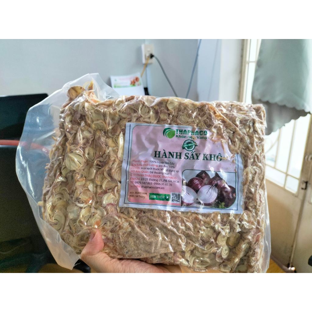 1KG HÀNH TÍM THÁI LÁT SẤY KHÔ - DRIED SHALLOT SLICES -THAPHACO