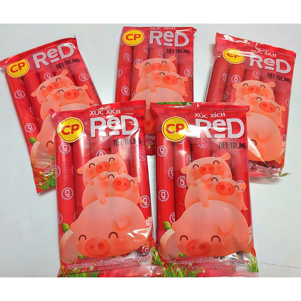 Combo 5 gói Xúc Xích tiệt trùng CP( 200g/1 gói)_Cây Lớn