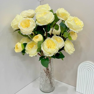 Hoa giả - Hoa trà David Lucas 65cm trang trí bền, đẹp, sang trong, ảnh thật