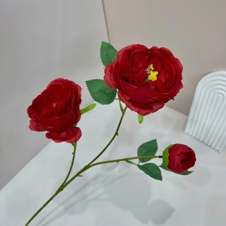 Hoa giả - Hoa trà David Lucas 65cm trang trí bền, đẹp, sang trong, ảnh thật
