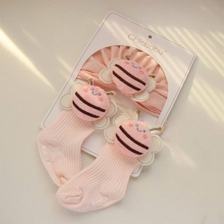 Set turban kèm tất cổ cao dễ thương cho bé 5-11kg. Set phụ kiện Chicbaby cho bé. Dino Kids
