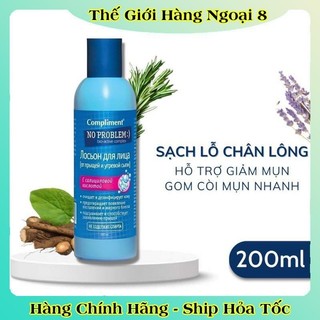 Toner BHA Compliment No Problem làm sạch sâu, kiềm dầu, giảm mụn, mờ thâm 200ml của Nga