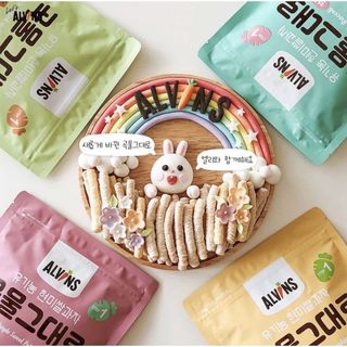 Bánh gạo lứt ăn dặm hữu cơ Alvins 25g cho bé từ 6 tháng