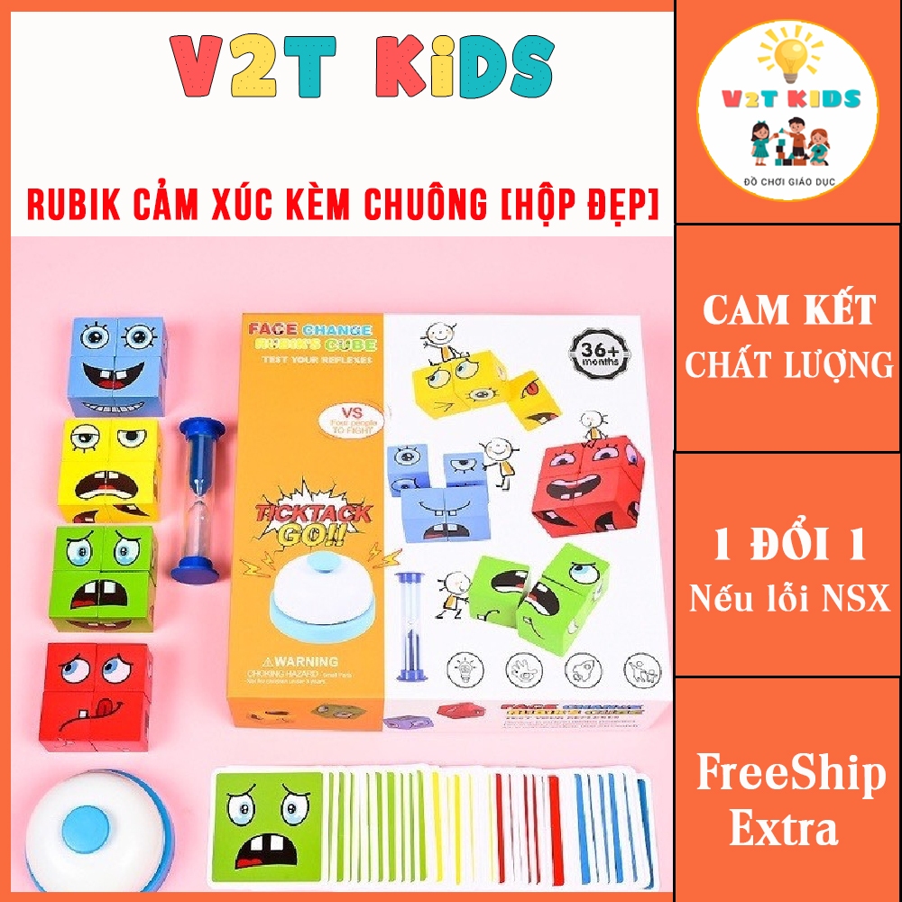 Bộ rubik biểu cảm khuôn mặt kèm thẻ thử thách