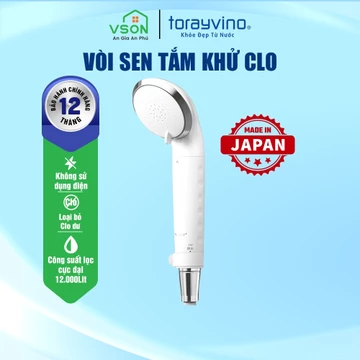 Vòi sen tắm khử Clo Torayvino RS54 - Bảo vệ da và tóc - 12000L - Chính hãng Nhật Bản