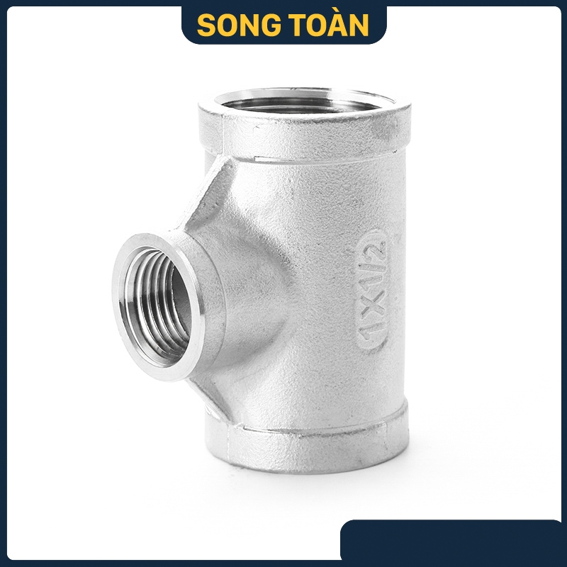 Tê Thu Inox 304, Tê Giảm Ba Đầu Ren Trong SUS 304 21 27 34 42 49 60 ...