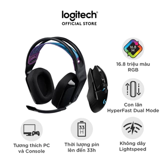 Combo Tai nghe Gaming không dây Logitech G535 & Chuột Gaming không dây Logitech G903 Hero