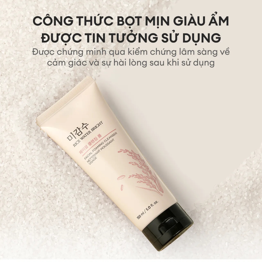 Ảnh Combo 2 Sữa Rửa Mặt Sạch Da Thefaceshop Rice Water Bright Cleansing Foam 100mlx2 2