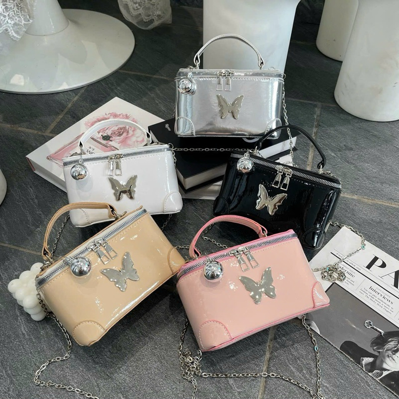Túi cốp mini đeo chéo , đeo vai mác bướm phối cầu tròn treo túi size 18 ...