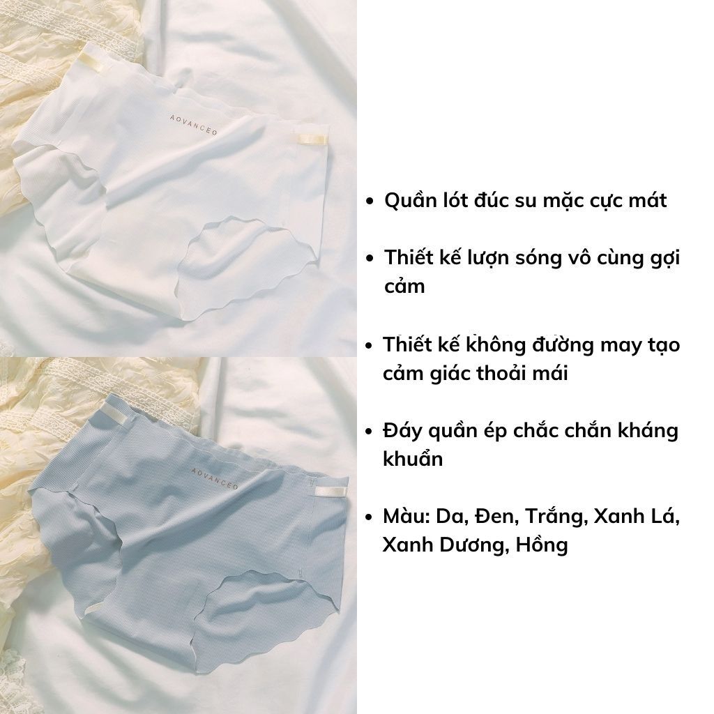 Quần lót su nữ mềm mịn không đường may viền lượn sóng quyến rũ sexy đáy lót chắc chắn LANIXA L8468