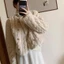 Áo LÔNG NỮ CÚC VÀNG sang chảnh Hàng Quảng Châu (kèm VIDEO & ẢNH THẬT) 2 lớp chần bông MÀU KEM Order big size