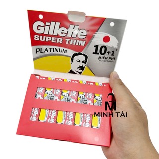 Lưỡi lam Gillette Super Thin Platinum siêu bén vỉ 110 Cái