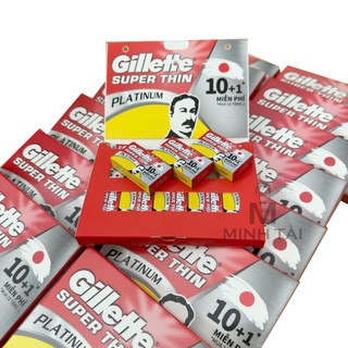 Lưỡi lam Gillette Super Thin Platinum siêu bén vỉ 110 Cái