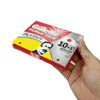 Lưỡi lam Gillette Super Thin Platinum siêu bén vỉ 110 Cái