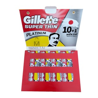 Lưỡi lam Gillette Super Thin Platinum siêu bén vỉ 110 Cái