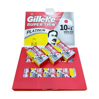 Lưỡi lam Gillette Super Thin Platinum siêu bén vỉ 110 Cái
