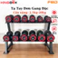 Tạ Tay Đơn KINGBOX Chính Hãng, Tạ Gang Bọc Cao Su, Tạ Tay Loại 2.5kg 5kg 7.5kg 10kg 12.5kg 15kg/1Tay