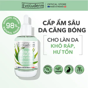 Tinh chất EVOLUDERM MOISTURIZING SERUM giúp da sáng bóng, dưỡng ẩm sâu, không bết dính 30ml.