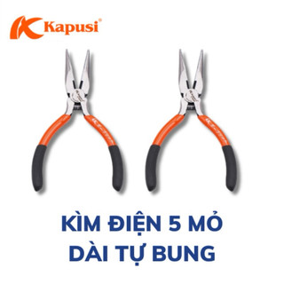 Kìm điện, kìm nhọn, kìm cắt KAPUSI K-8299 cỡ 5inch-125mm cao cấp, mạ chrome chống gỉ, Bh 12 tháng
