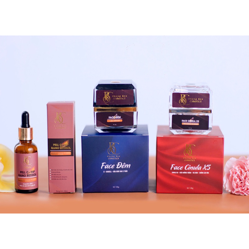 Combo VIP (Kem Cinula X5+Kem đêm C-Biocell+Peel C-Vip) Hỗ trợ mờ nám tàn nhang, Dưỡng da * Tặng sữa rửa mặt Vitamin B3 *