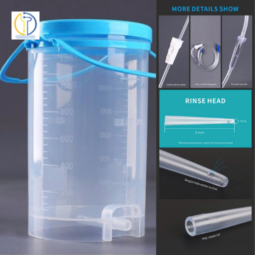 Bình truyền cà phê 1200ml (Bình chứa + Dây nối 1m8 + Đầu truyền 10cm) Tặng kèm Dây truyền
