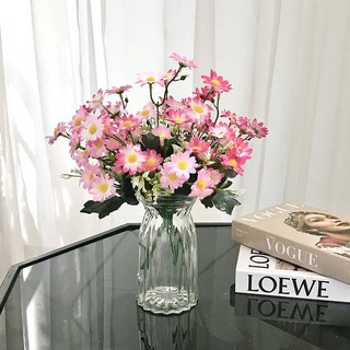 Hoa Giả - Cụm Hoa Cúc Giả 40cm Trang Trí Nội Thất, Cửa Tiệm Tinh Tế, Thanh Lịch