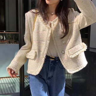 Áo dạ Tweed phối tua rua mua Thu Đông hàng QC cao cấp loại 1 (C8)