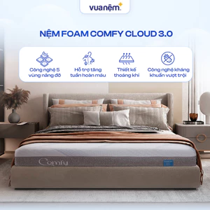 Nệm Foam Comfy Cloud 3.0 Nâng Đỡ - Làm mát - Kháng Khuẩn