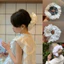 Dây buộc tóc ren trắng vải cotton to cỡ lớn nhiều lớp, cột tóc scrunchies phối ren đen trắng kiểu Pháp retro
